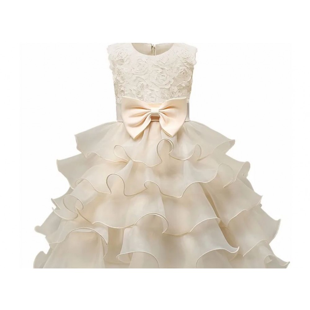 Children Luxury Party Formal Dress For Wedding Birthday Kids Christmas Ceremonies Dresses For Girls Lace Tutu Flower Girls Dress