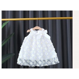 Summer Toddler Children's Clothes Birthday Party Flower Fairy Wedding Princess Evening Dresses For Baby Girl Sweet Bow Kids Wear