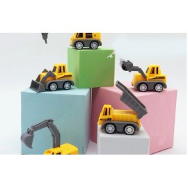 5-piece Set Educational Children's Toy Engineering Vehicle Model Five Mini Cars Excavator Crane Dump Truck