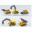 5-piece Set Educational Children's Toy Engineering Vehicle Model Five Mini Cars Excavator Crane Dump Truck