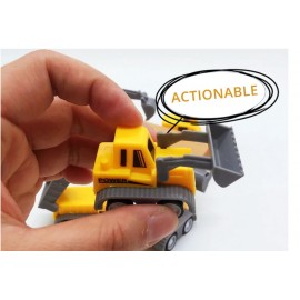 5-piece Set Educational Children's Toy Engineering Vehicle Model Five Mini Cars Excavator Crane Dump Truck