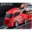 Ejector container truck engineering car with 6 alloy car children's toy pull-back car toy Christmas Thanksgiving gift