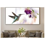 Canvas Paintings Colored Bird Picking Nectar Wall Art Abstract Posters and Prints Wall Pictures For Living Room Home Decor